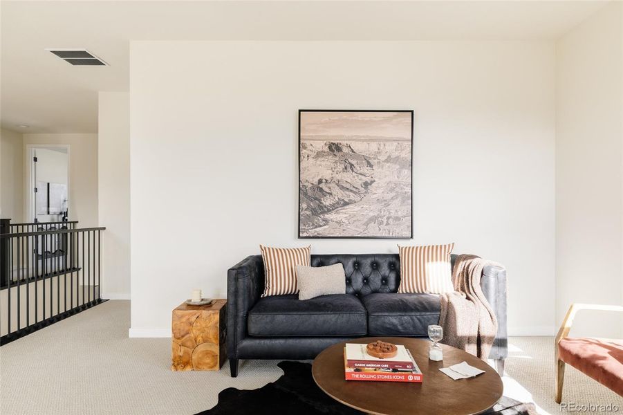 Furnished interior view inside a new home in Lyric at Ridgegate, Lone Tree (Image 7).