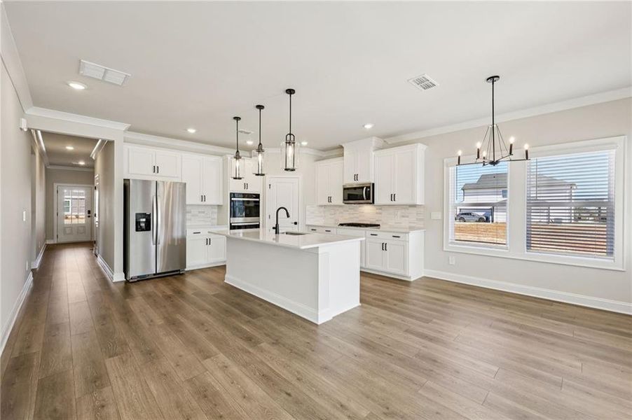 Furnished interior view inside a new home in River Pointe, Monroe (Image 10).