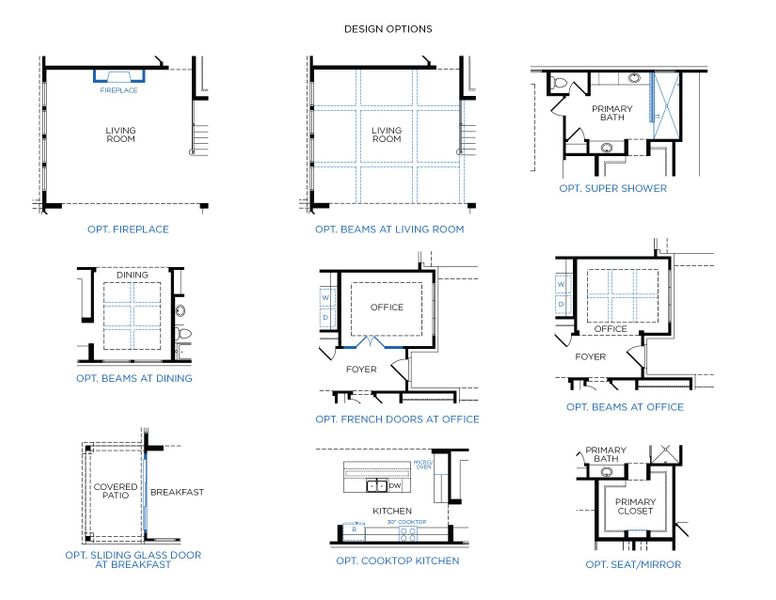 2D floor plan layout for the Pinehurst by Tricoast Homes in Sunterra 50s, Katy, TX (Image 22). 2D floor plan layout for the Pinehurst by Tricoast Homes in Sunterra 50s, Katy, TX (Image 22).