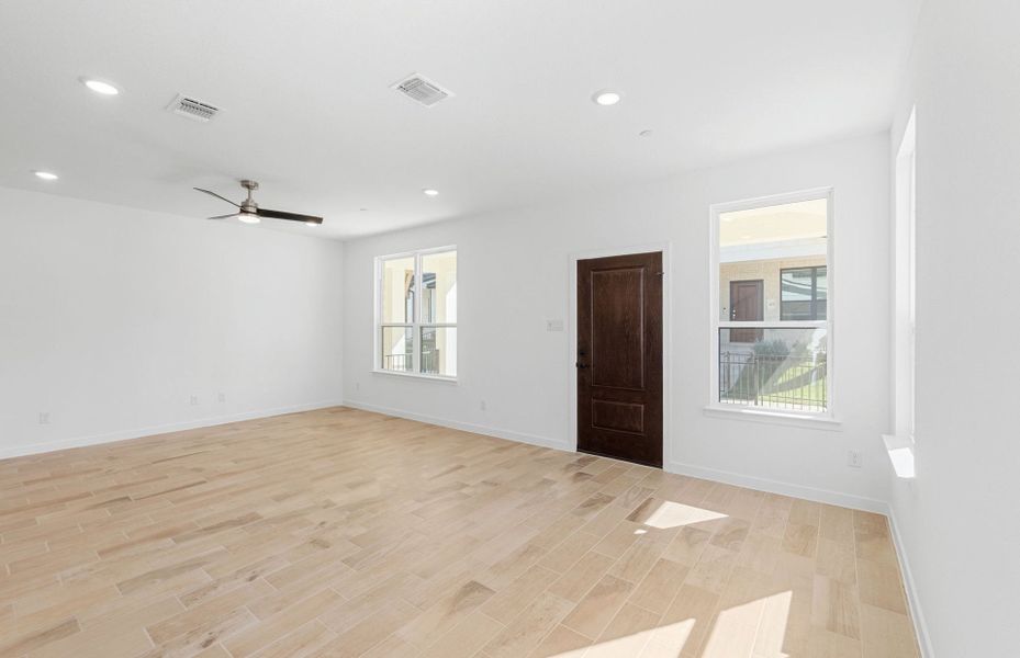 Spacious, unfurnished interior of a new home in Monarch on Main, Round Rock (Image 26). Spacious, unfurnished interior of a new home in Monarch on Main, Round Rock (Image 26).