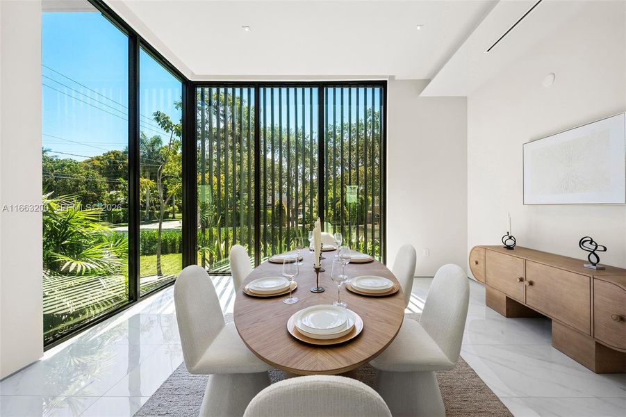 Exterior details and patio area of a home in , Miami Beach (Image 35). Exterior details and patio area of a home in , Miami Beach (Image 35).