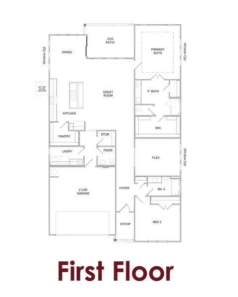 2D floor plan layout for the Bluff by Chafin Communities in Fowler Farms, Auburn, GA (Image 3).