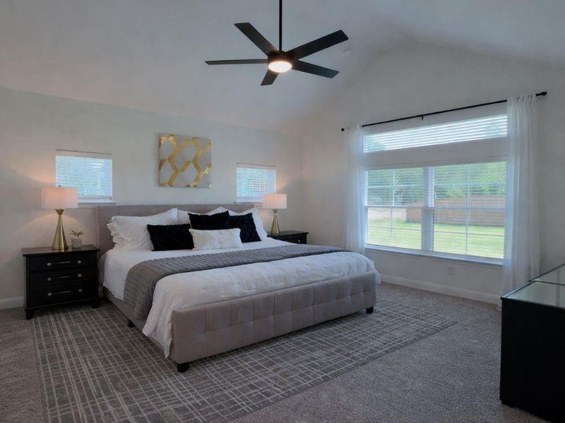 Furnished interior view inside a new home in Spring Branch Crossing, Conroe (Image 6).