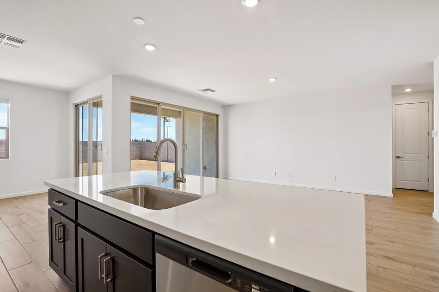 Kitchen & great room  with Roosevelt Finishes