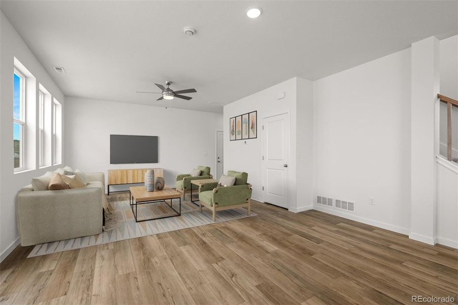 Furnished interior view inside a new home in Revel Crossing at Wolf Ranch – The Ascent Collection, Colorado Springs (Image 3).