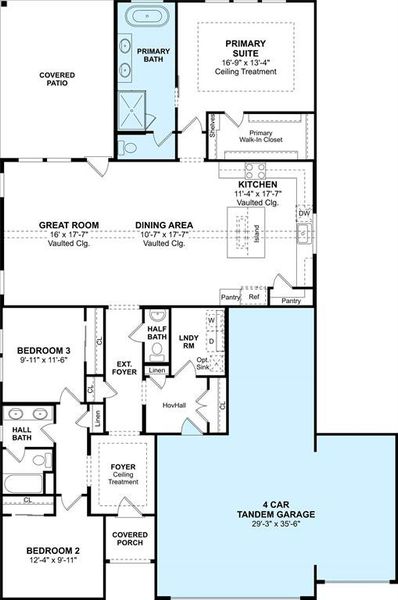 The Tacoma floor plan by K. Hovnanian Homes. 1st Floor shown. *Prices, plans, dimensions, features, specifications, materials, and availability of homes or communities are subject to change without notice or obligation.