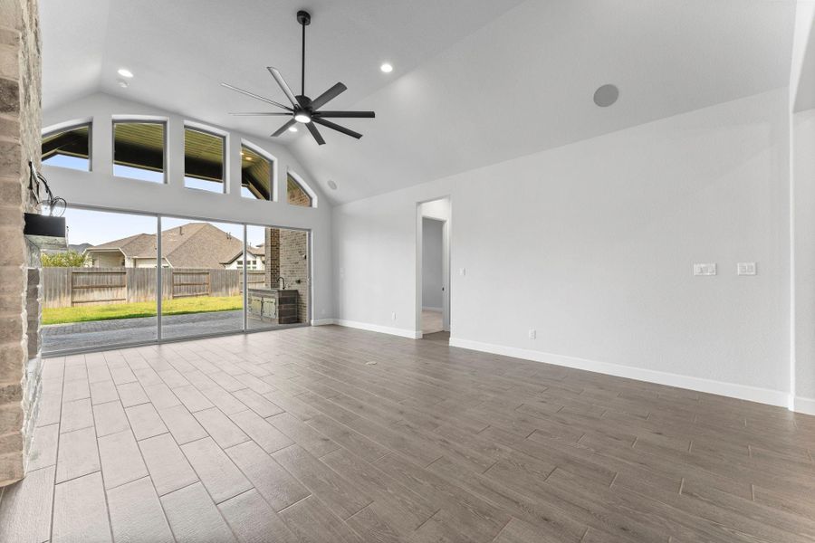 The upgraded sliding doors blur the line between indoor comfort and outdoor living. The upgraded sliding doors blur the line between indoor comfort and outdoor living.