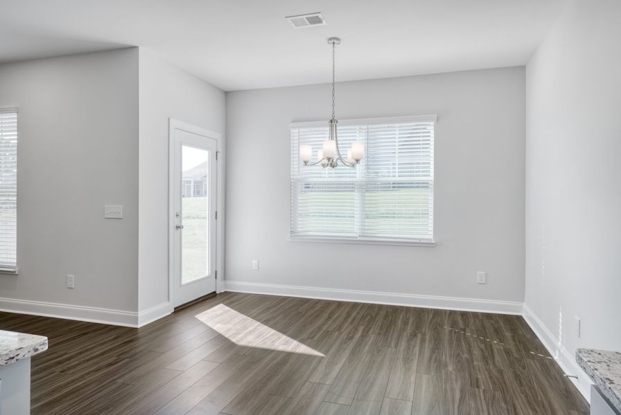 Representative unfurnished interior of a home built from the The Calle by Cothran Homes in Holly Ridge, Greenville (Image 18). Representative unfurnished interior of a home built from the The Calle by Cothran Homes in Holly Ridge, Greenville (Image 18).