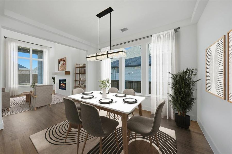 Furnished interior view inside a new home in Estates at Rockhill, Frisco (Image 18). Furnished interior view inside a new home in Estates at Rockhill, Frisco (Image 18).