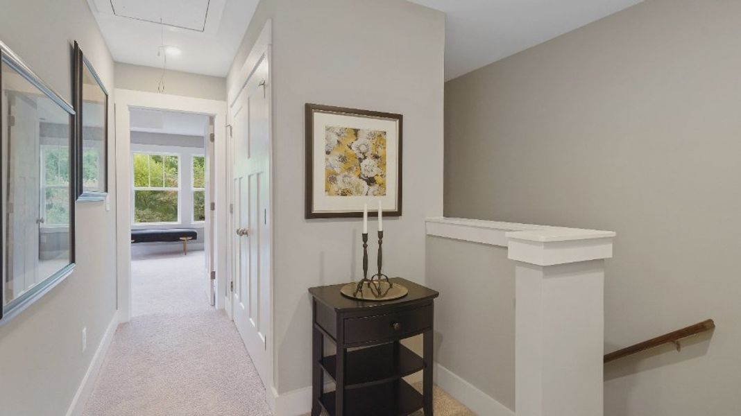 Furnished interior view inside a new home in Sidney Creek Townhomes, Zebulon (Image 15).
