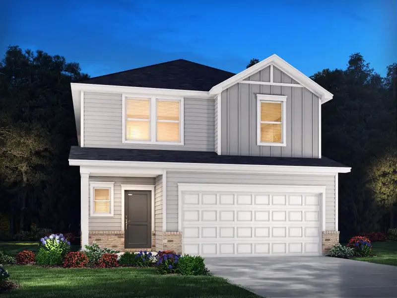 Front exterior of a new home in Pleasant Brook, Piedmont, SC, highlighting curb appeal (Image 1). Front exterior of a new home in Pleasant Brook, Piedmont, SC, highlighting curb appeal (Image 1).