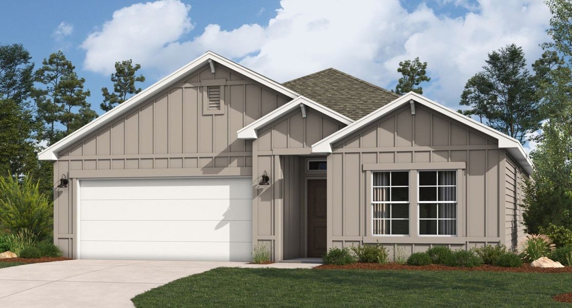 Representative exterior photo of a completed home built from the Tularosa by Hakes Brothers in Veranda Signature, San Antonio, TX (Image 2). Representative exterior photo of a completed home built from the Tularosa by Hakes Brothers in Veranda Signature, San Antonio, TX (Image 2).