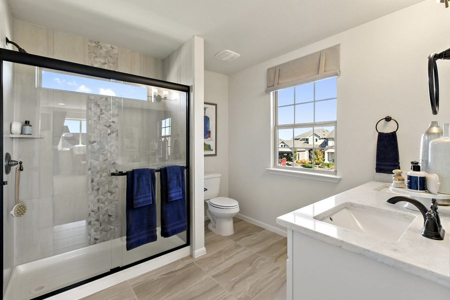 Furnished interior view inside a new home in Crosswinds, Kyle (Image 14).