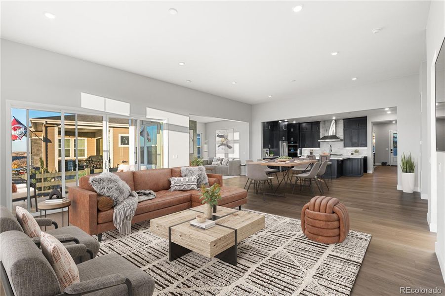 Furnished interior view inside a new home in Retreat at The Canyons, Castle Pines (Image 12).