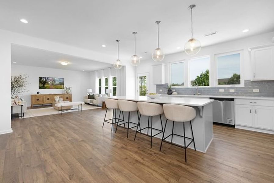 Representative furnished interior of a home built from the TA4000 by True Homes in Streamside, Red Cross (Image 3).