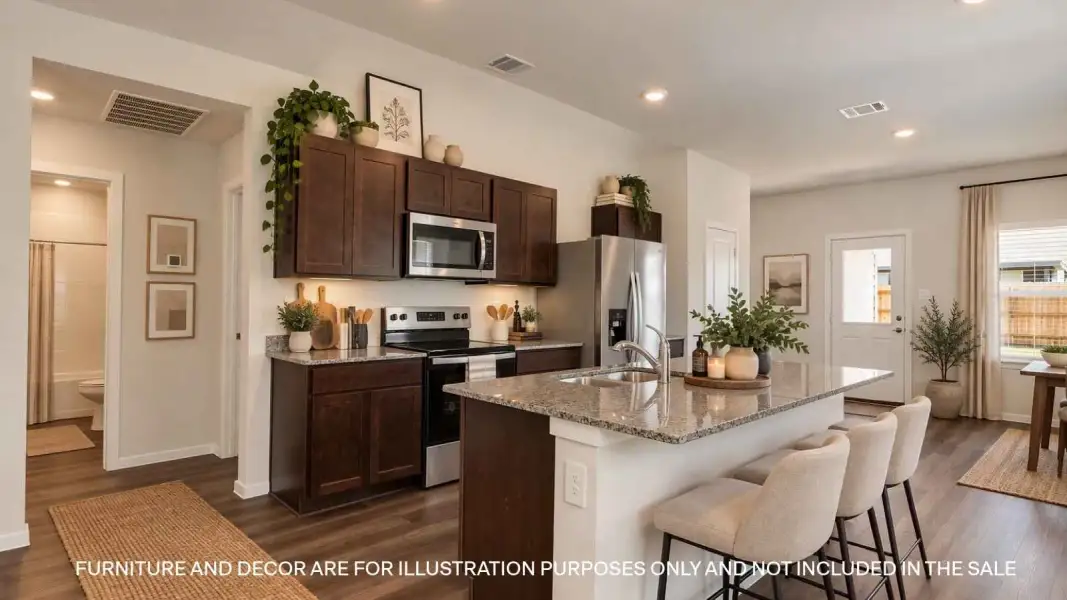 Furnished interior view inside a new home in Midtown Reserve, College Station (Image 13).