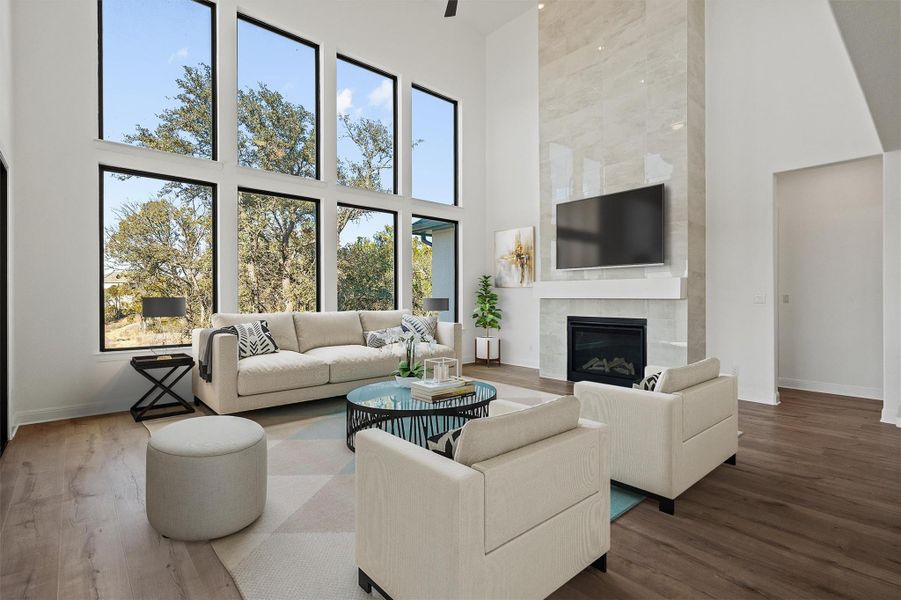 Virtually staged photo