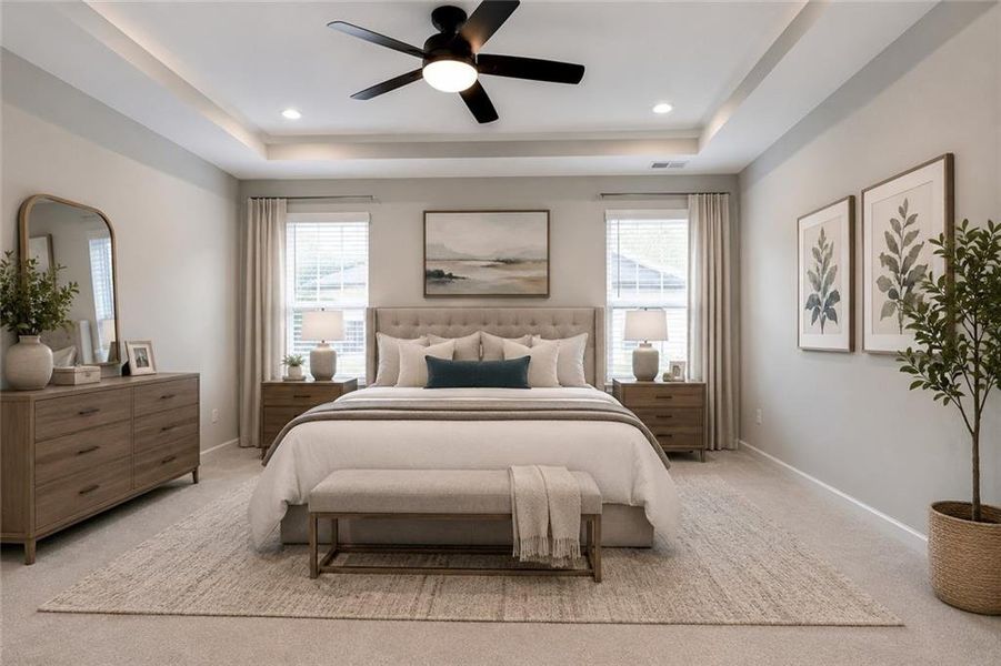 Furnished interior view inside a new home in The Reserve At Liberty Park, Braselton (Image 19).