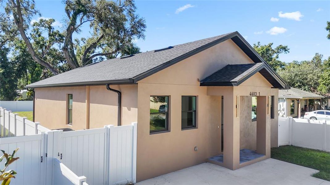 Exterior details and patio area of a home in , Tampa (Image 4). Exterior details and patio area of a home in , Tampa (Image 4).