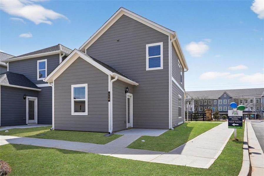 Front exterior of a new home in , Fayetteville, GA, highlighting curb appeal (Image 18).