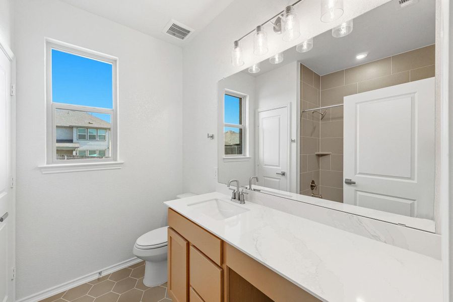 Furnished interior view inside a new home in McKinney Crossing, Austin (Image 9). Furnished interior view inside a new home in McKinney Crossing, Austin (Image 9).