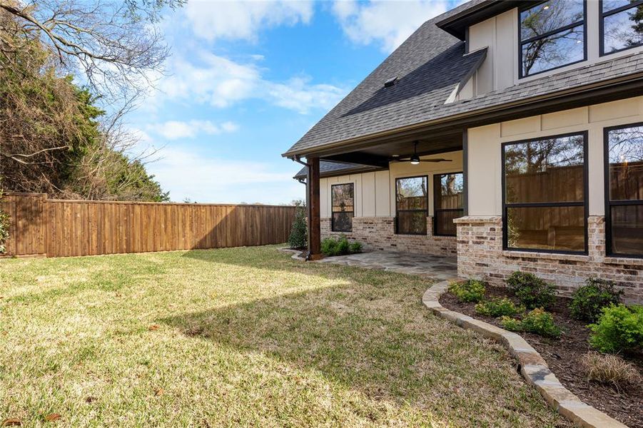 Exterior details and patio area of a home in , Sherman (Image 26).