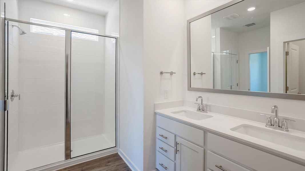 Furnished interior view inside a new home in Rosenbusch Ranch, Leander (Image 4). Furnished interior view inside a new home in Rosenbusch Ranch, Leander (Image 4).
