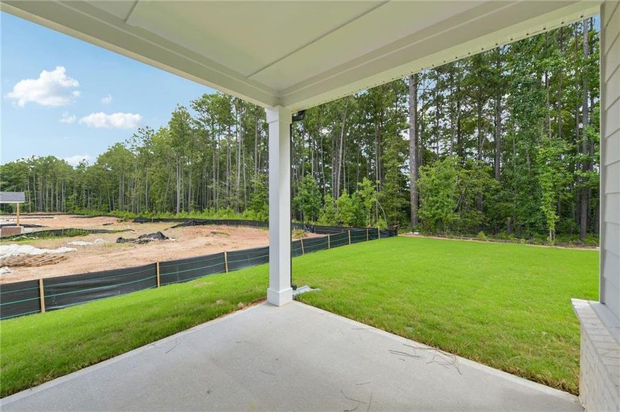 Exterior details and patio area of a home in Parkside at Grayson, Grayson (Image 4).