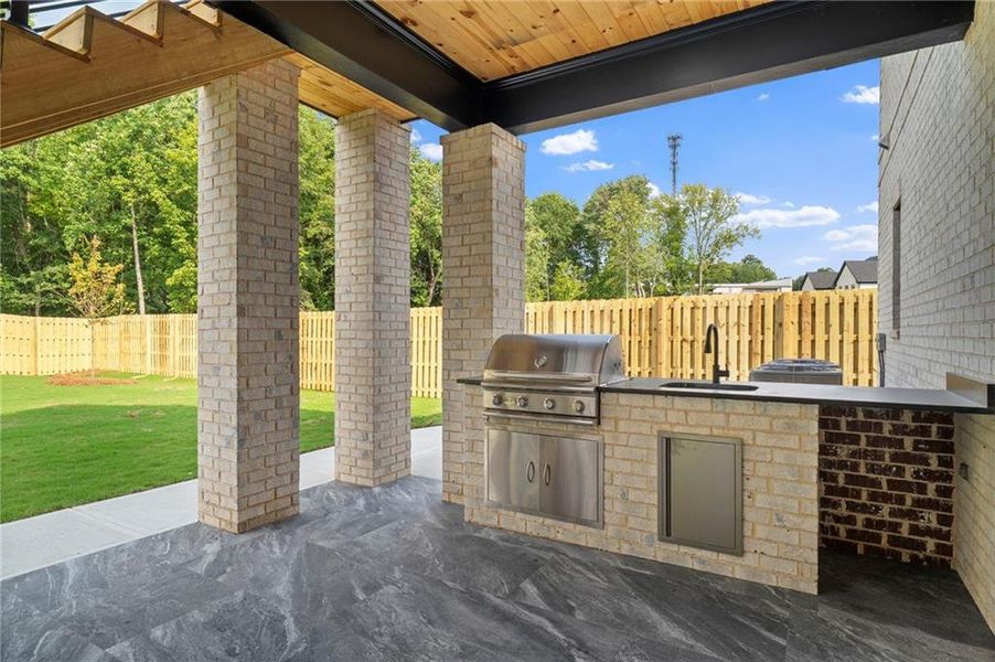 Exterior details and patio area of a home in , Suwanee (Image 35).