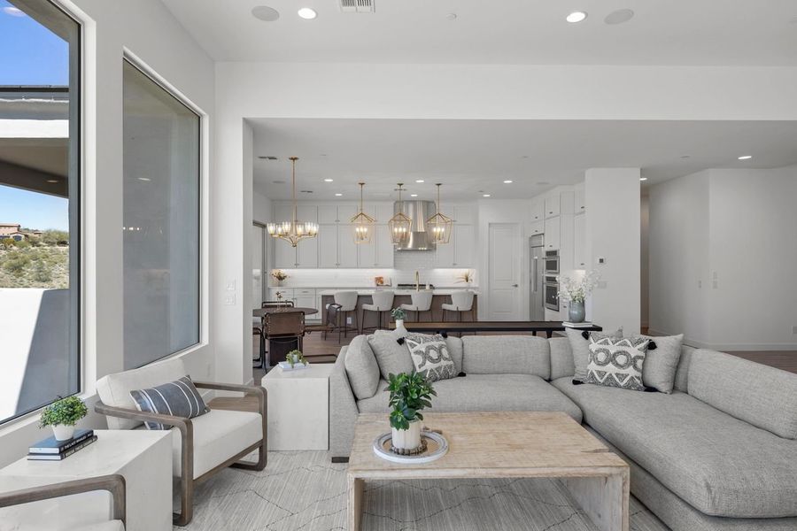 Representative furnished interior of a home built from the Overlook by KLMR Homes in Bellos at The Summit, Fountain Hills (Image 10).