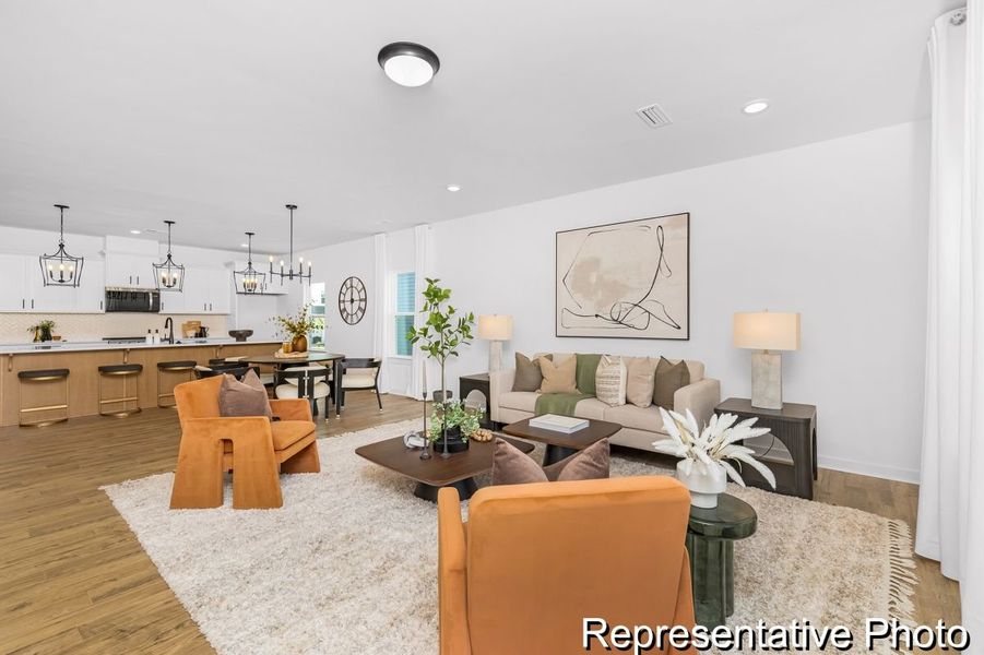 Furnished interior view inside a new home in Copper Ridge at Flowers Plantation, Clayton (Image 6).