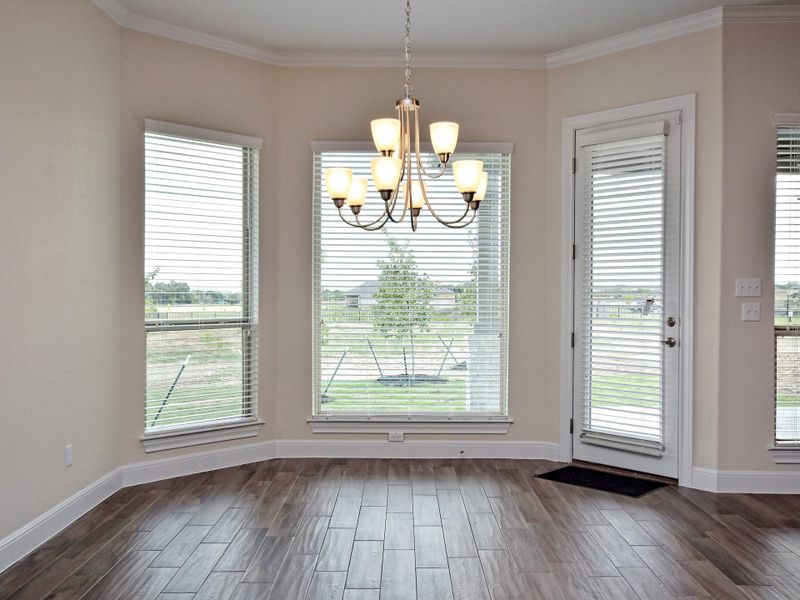 Representative unfurnished interior of a home built from the San Simeon I by Giddens Homes in Clearwater Ranch, Liberty Hill (Image 483).