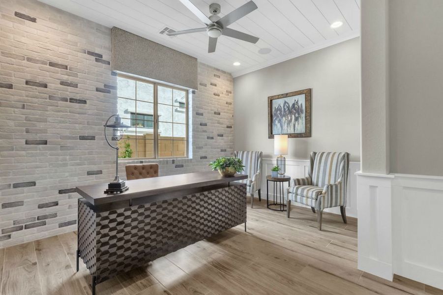 Representative furnished interior of a home built from the Residence Six by Blandford Homes in Earnhardt Ranch, Chandler (Image 35).
