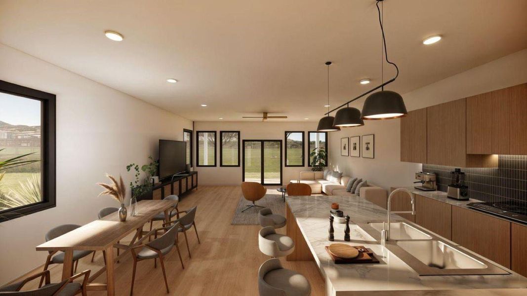 Furnished interior view inside a new home in , Houston (Image 3).