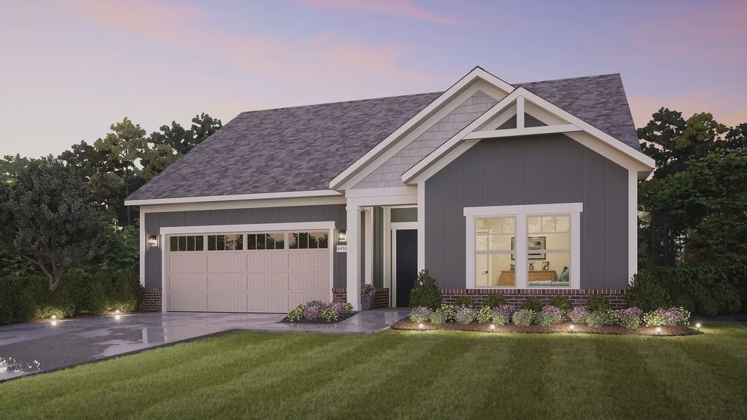 Representative exterior photo of a completed home built from the Capri by Epcon Communities in The Courtyards at Oak Grove, Durham, NC (Image 28).
