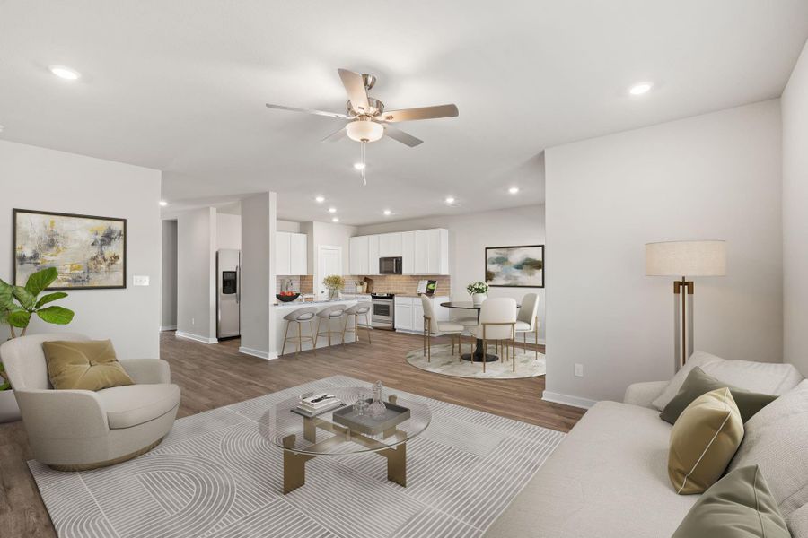 Furnished interior view inside a new home in Arabella on the Prairie 60', Richmond (Image 9).