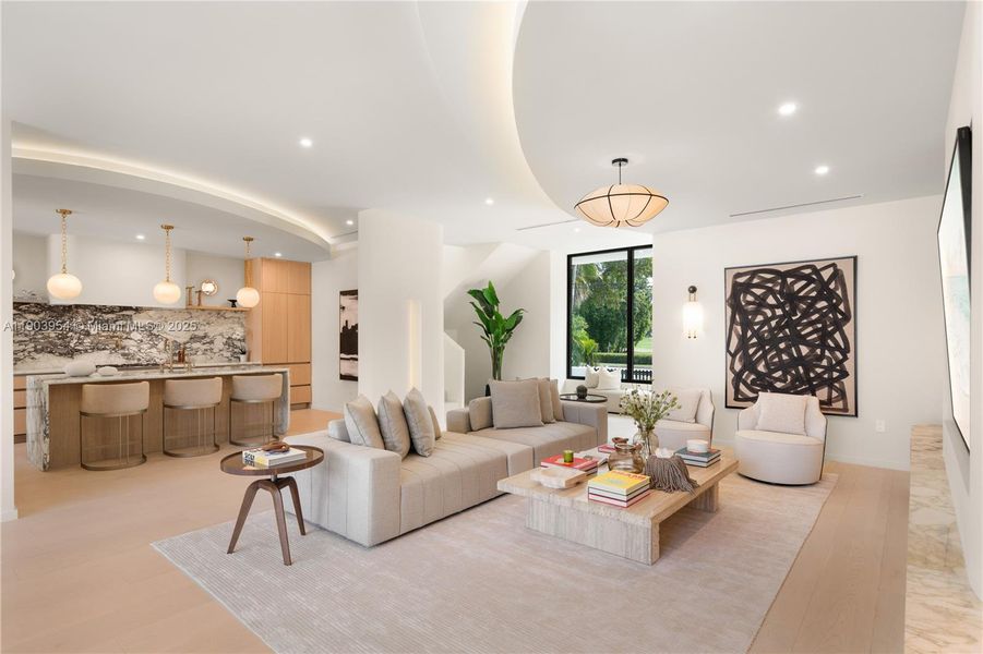 Furnished interior view inside a new home in , Miami Beach (Image 88).
