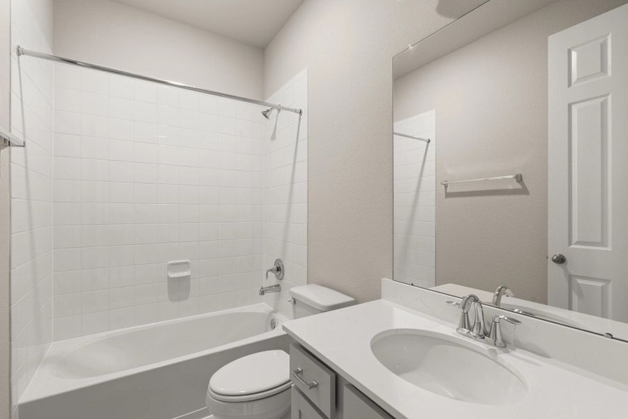 Third bathroom. Sample product photo. Actual exterior and interior selections may vary by homesite. Photo may be virtually staged.