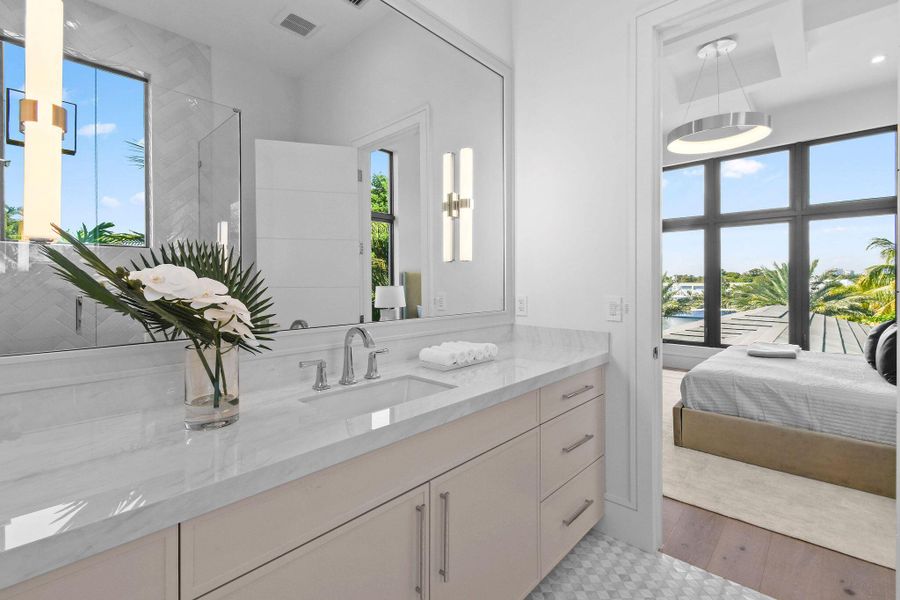 Furnished interior view inside a new home in , North Palm Beach (Image 14).