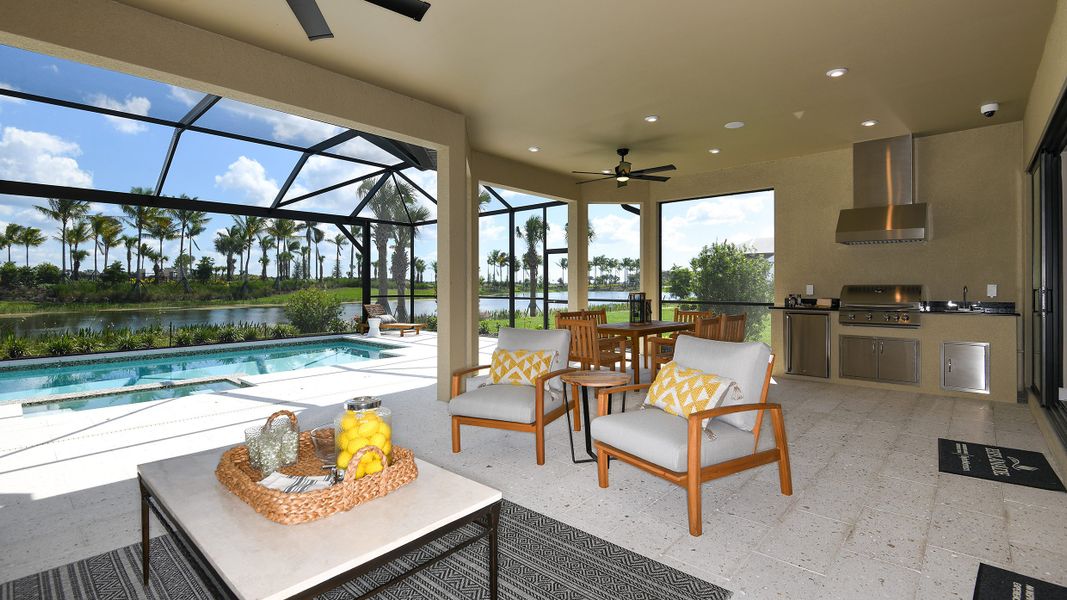 Representative furnished interior of a home built from the Pallazio by Taylor Morrison in Esplanade by the Islands, Naples (Image 36).