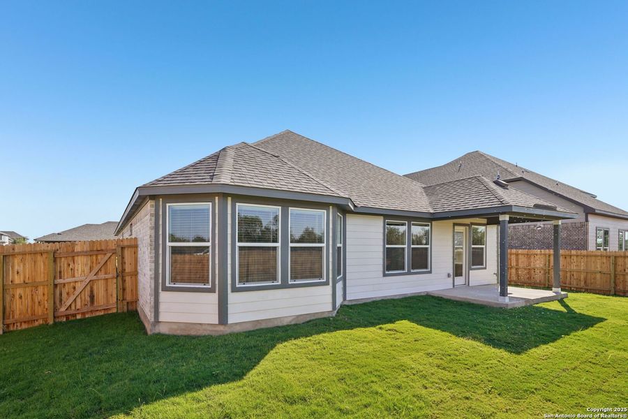 Exterior details and patio area of a home in Carmel Ranch, Schertz (Image 3). Exterior details and patio area of a home in Carmel Ranch, Schertz (Image 3).