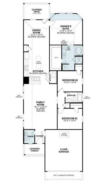 2D floor plan layout of this home in Summerview, Fulshear, TX (Image 5).