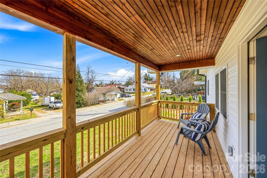 Exterior details and patio area of a home in , Hendersonville (Image 20).