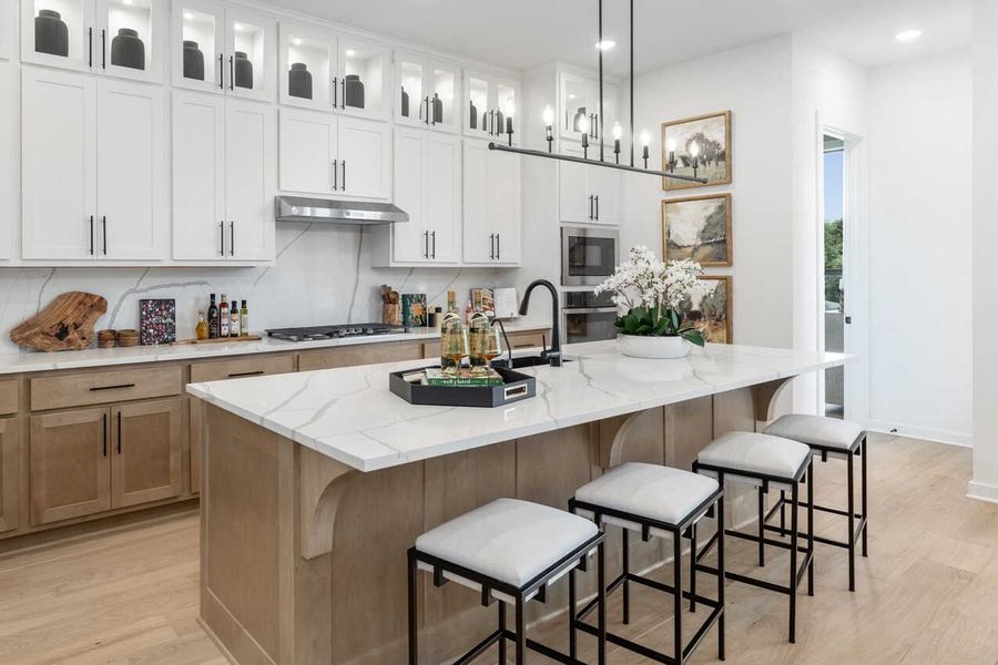 Representative furnished interior of a home built from the Fordham Plan by Highland Homes in Wellington: Artisan Series - 50ft lots, Fort Worth (Image 8).