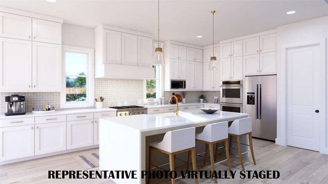 With fantastic style, prep and storage space, all the chefs in the family will love this over the top kitchen!  REPRESENTATIVE PHOTO VIRTUALLY STAGED