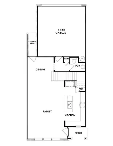 2D floor plan layout for the Livingston by Impression Homes in Sanger Circle – Townhomes, Sanger, TX (Image 2). 2D floor plan layout for the Livingston by Impression Homes in Sanger Circle – Townhomes, Sanger, TX (Image 2).