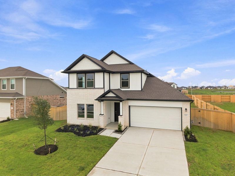 Front exterior of a new home in Windcress, Cove, TX, highlighting curb appeal (Image 21).