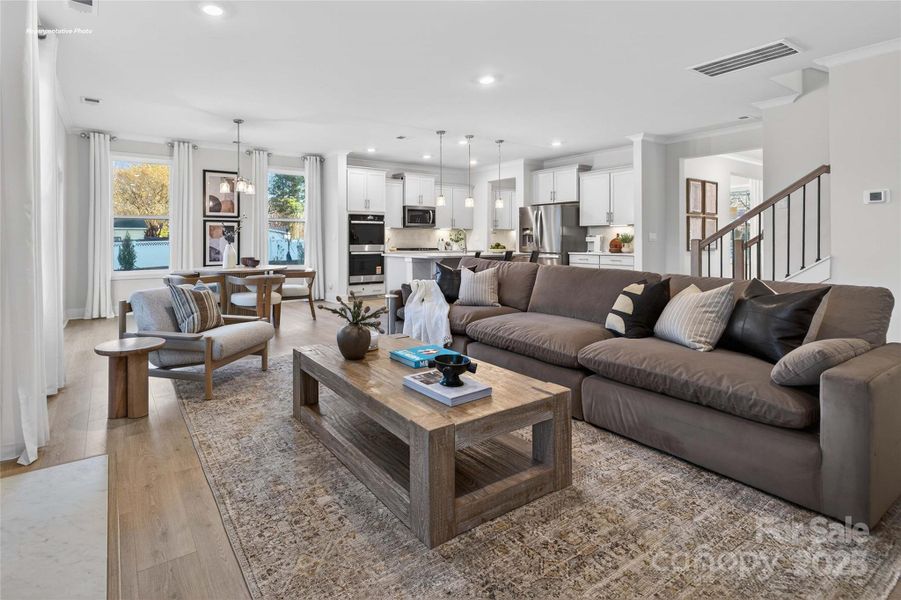 Furnished interior view inside a new home in Sanctuary at Southgate, Indian Trail (Image 16).