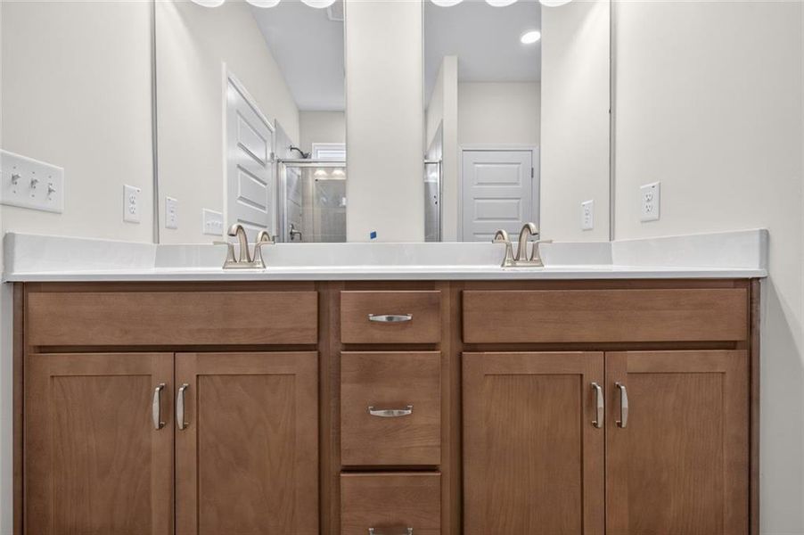 Close-up of interior finishes inside a home in Glen at Cave Springs, Douglasville (Image 9).