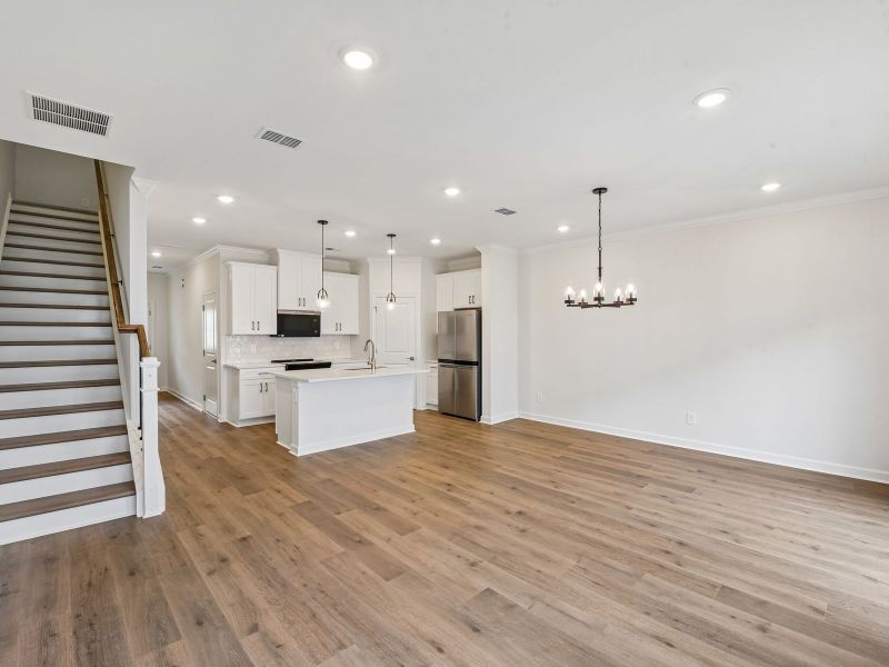 Spacious, unfurnished interior of a new home in Meadows at Wilson Farms - The Summit Series, Fort Mill (Image 11). Spacious, unfurnished interior of a new home in Meadows at Wilson Farms - The Summit Series, Fort Mill (Image 11).
